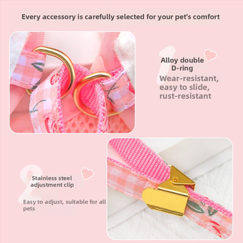 Vest-style хернес за домашни любимци, полиестер, неразтягащ се тракционен колан, марка Zichen (питомци), за котки