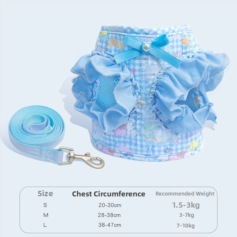 Vest-style хернес за домашни любимци, полиестер, неразтягащ се тракционен колан, марка Zichen (питомци), за котки