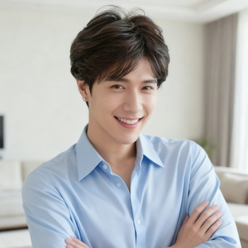 Muška perika – kratka kosa sa srednjim razdjelom, kratke kovrčave frizure, korejski stil, prirodan pahuljast izgled