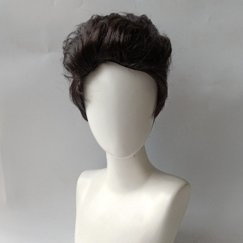 Muška perika, stil s nazad preokretom, kratka kosa, model 327, vlakno visoke temperature, može se obojiti ili uvijati