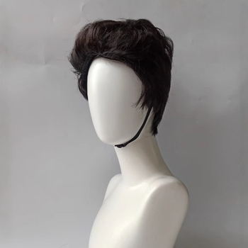 Muška perika, stil s nazad preokretom, kratka kosa, model 327, vlakno visoke temperature, može se obojiti ili uvijati