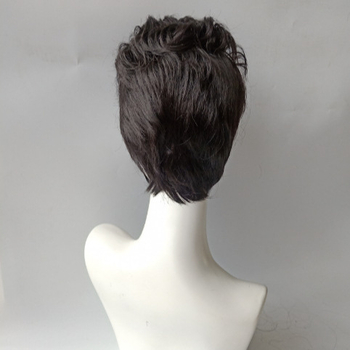 Muška perika, stil s nazad preokretom, kratka kosa, model 327, vlakno visoke temperature, može se obojiti ili uvijati