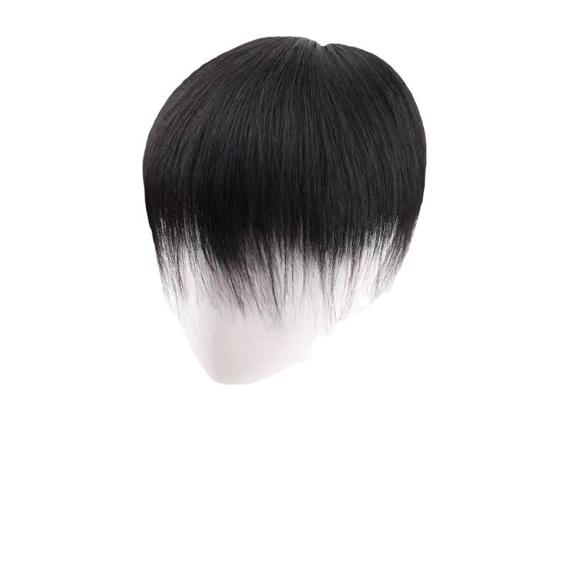 Patch od pravih ljudskih vlasi za muškarce, prednja čipkasta mreža Swiss net, prozračan, ručno pleten, pogodno za bojanje