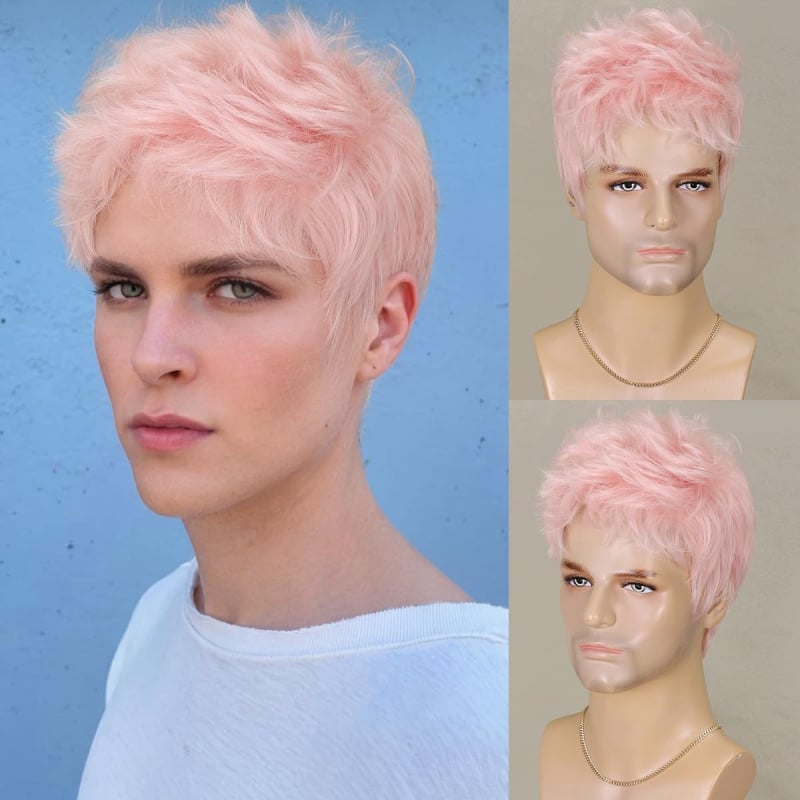 Muška perika Keris M4272 - kratka kosa, vlakna visoke temperature, mehanizam obrade, model M4272