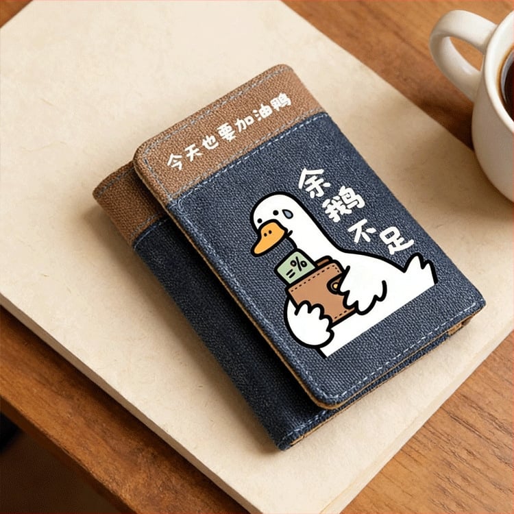 Portofel PU tri-fold cu model anime, stil stradal, unisex