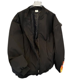 Harrington jakna – otporna na habanje od poliesterskog blend-a, stojeći ovratnik, zatvarač, labavi kroj, dugi rukavi, zimska svakodnevna vanjska odjeća