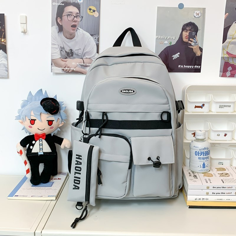 Rucsac unisex, capacitate mare, impermeabil din Oxford, căptușeală din nailon, curele cu pernă de aer