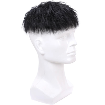Férfi paróka valódi emberi hajból, rövid hajhossz, festhető, modell: Men's replacement block-Morgan hot.