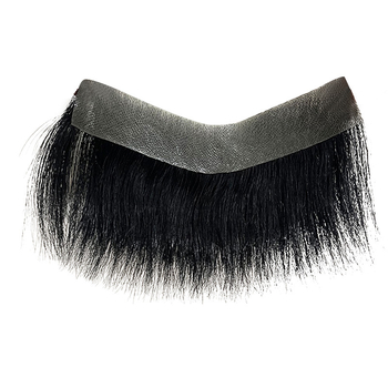 Muški dijelovi paruke s prednjim bangs i M-oblikom linije kose, pravi ljudski kos, potpuno ručno pleteni