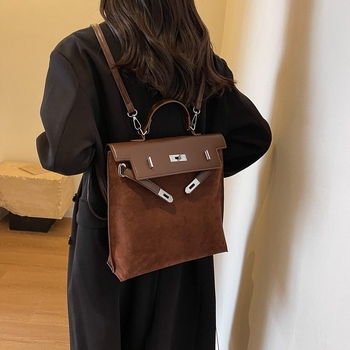 Ruksak u stilu Urban Simplicity, PU materijal, poliester podstava, zaključavanje