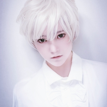 Férfi paróka, rövid egyenes haj anime cosplayhoz, ferde frufru, hőálló huzal, festhető, modell 328