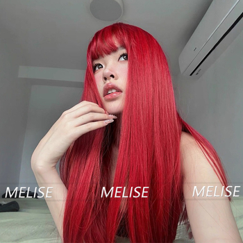 Meili perika egzotičnog stila, duga ravna kosa s pravim šiškama, visokotemperaturna svila, oblikovanje lica, model MG-ZF002-DHS