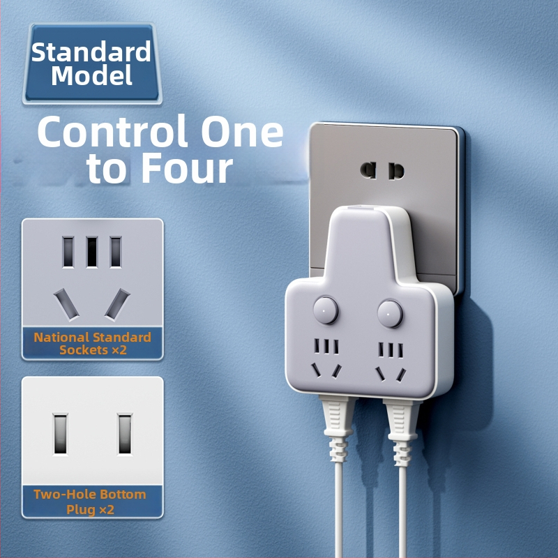 Πολυπρίζο με θύρες USB, νυχτερινό φως, ανεξάρτητος διακόπτης με οθόνη χρόνου, 10A, 220–250V