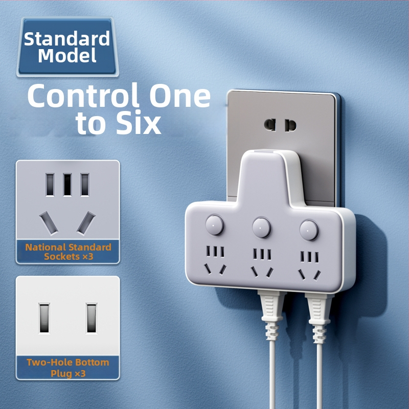 Πολυπρίζο με θύρες USB, νυχτερινό φως, ανεξάρτητος διακόπτης με οθόνη χρόνου, 10A, 220–250V