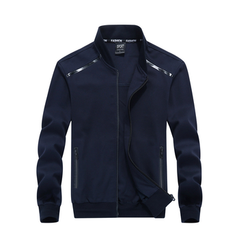 Muška ležerna jakna sa stojećim ovratnikom, zatvaračem, konopljo-pamuk mješavina, dugi rukavi