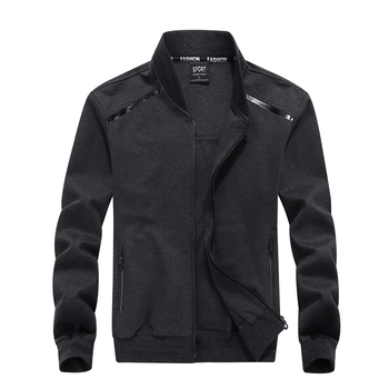 Muška ležerna jakna sa stojećim ovratnikom, zatvaračem, konopljo-pamuk mješavina, dugi rukavi