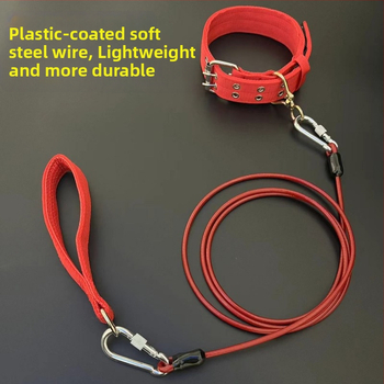 Кучешка каишка с железна верига, антиухапване, неретракторна, аксесоар