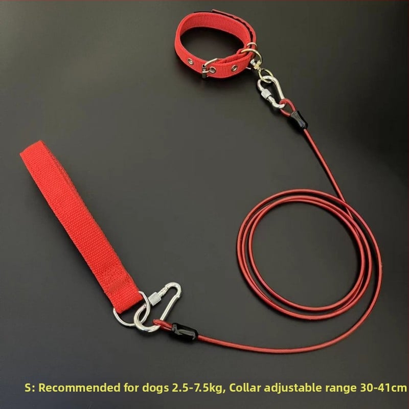 Кучешка каишка с железна верига, антиухапване, неретракторна, аксесоар