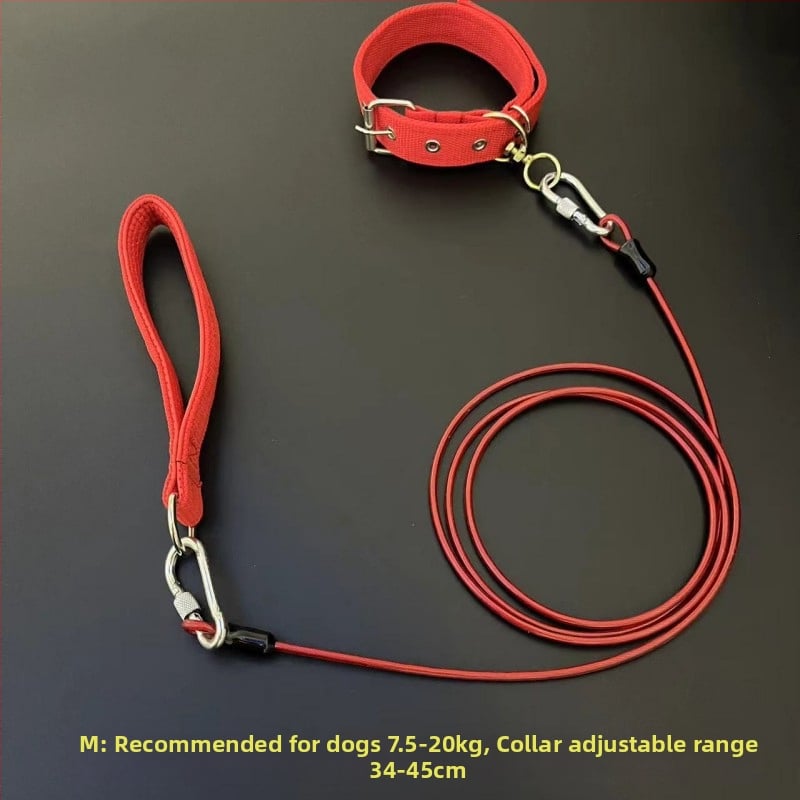 Кучешка каишка с железна верига, антиухапване, неретракторна, аксесоар