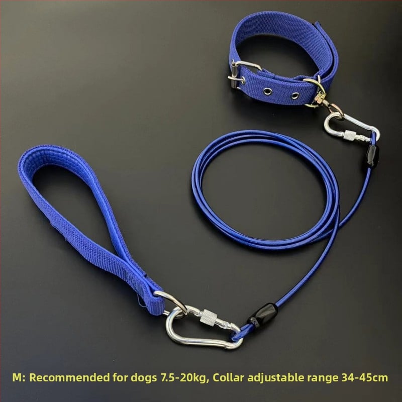 Кучешка каишка с железна верига, антиухапване, неретракторна, аксесоар