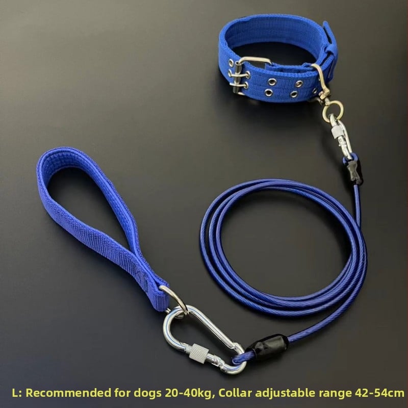 Кучешка каишка с железна верига, антиухапване, неретракторна, аксесоар