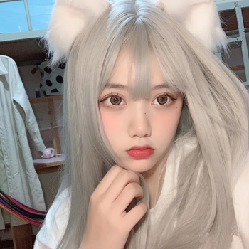 Perika Imperial City za Lolita cosplay, duga ravna kosa s ofinom, vlakna otporna na visoke temperature, model 003