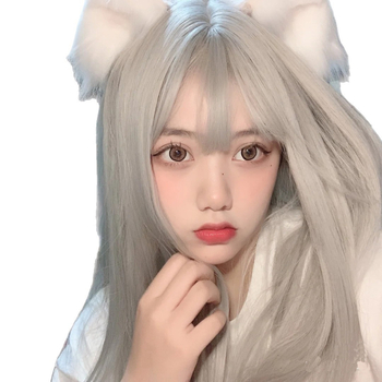 Perika Imperial City za Lolita cosplay, duga ravna kosa s ofinom, vlakna otporna na visoke temperature, model 003