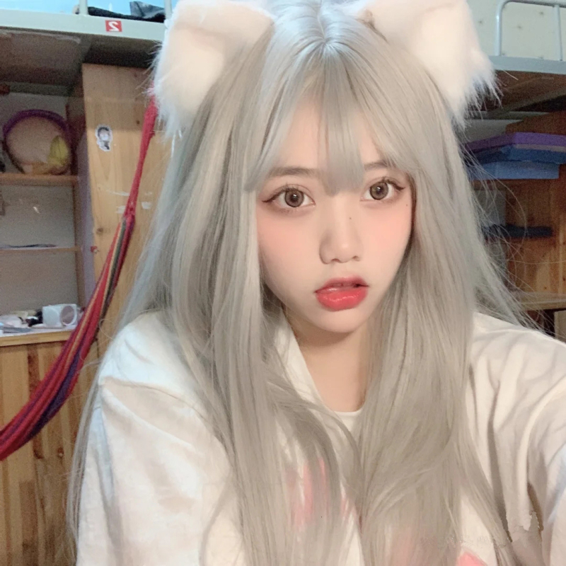 Perika Imperial City za Lolita cosplay, duga ravna kosa s ofinom, vlakna otporna na visoke temperature, model 003