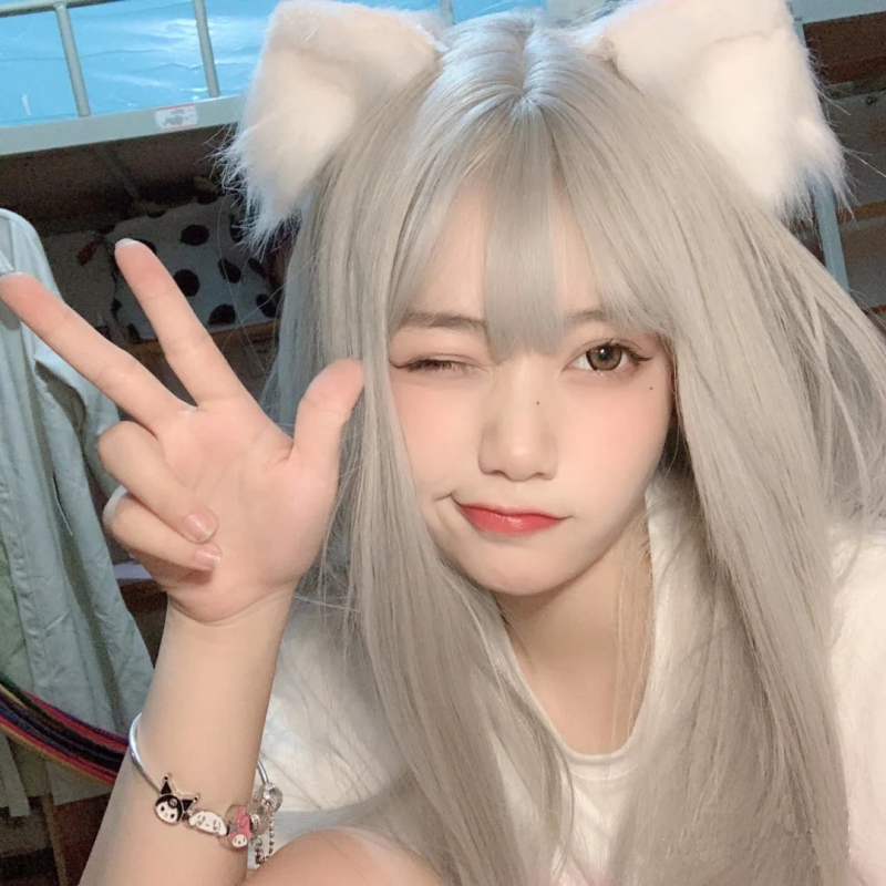 Perika Imperial City za Lolita cosplay, duga ravna kosa s ofinom, vlakna otporna na visoke temperature, model 003