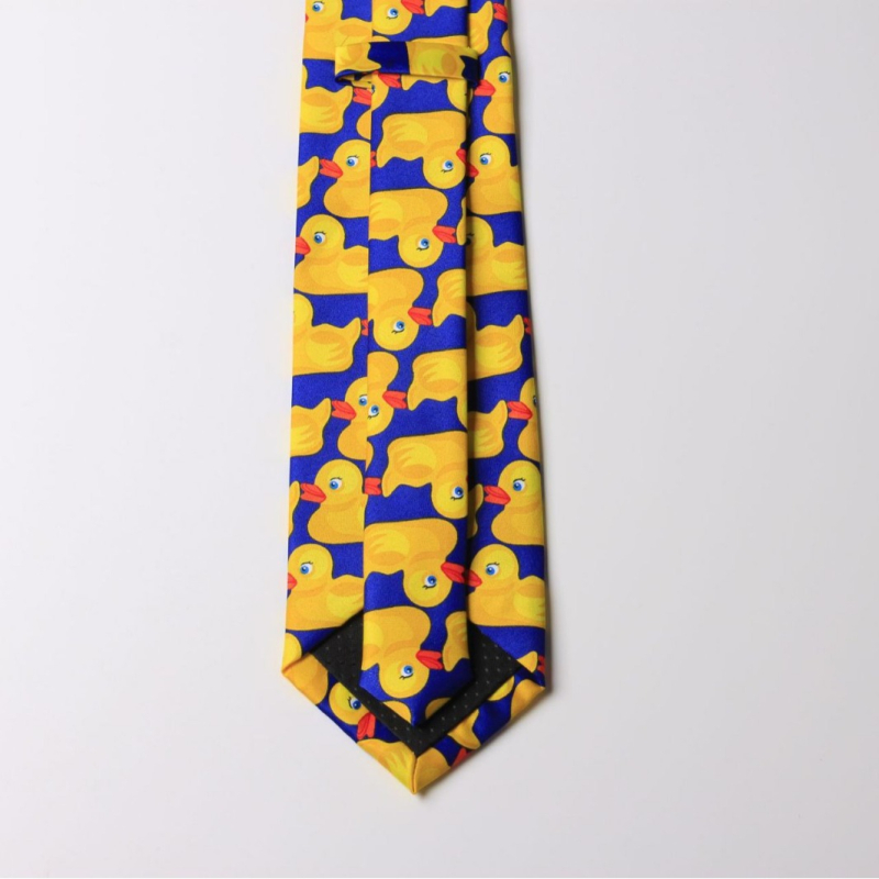 Kravata s karikaturnim patkom - poliester, tisak, unisex, stil strelica