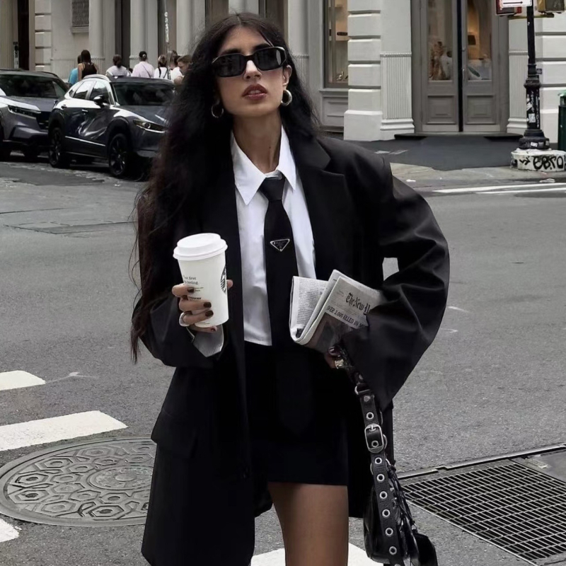 Unisex kravata u obliku strelice, casual stil, jednostavna boja, podstava od tkanine, elektropliranje, pogodna za posao i formalne prilike, podrijetlo Guangzhou, jesen 2024