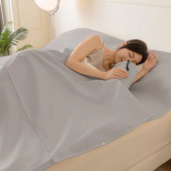 Putno posteljno rublje od pranog pamuka — stil omotnice (Punilo: ponovno napunljivi quilt core; Podstava: oprani pamuk; Tkanina: oprani pamuk; Težina: 500 g)