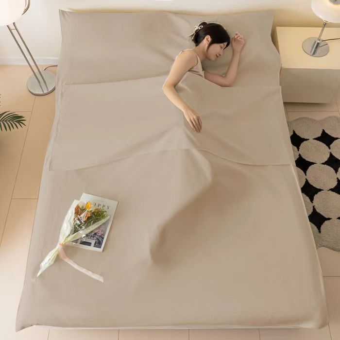 Putno posteljno rublje od pranog pamuka — stil omotnice (Punilo: ponovno napunljivi quilt core; Podstava: oprani pamuk; Tkanina: oprani pamuk; Težina: 500 g)