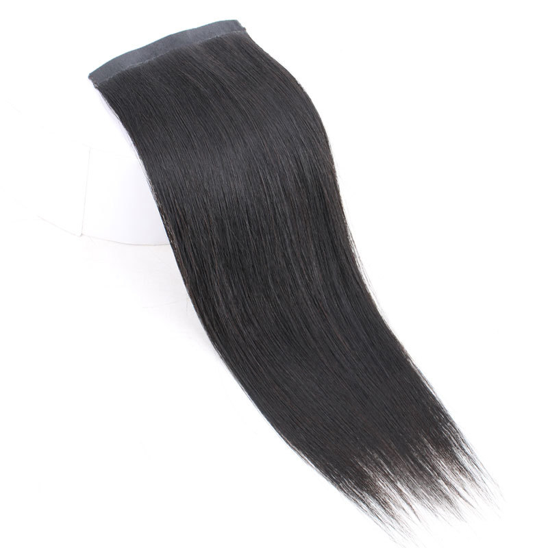 Perika od pravih ljudskih vlasi, ravna, 30 cm, clip-in produženje, može se obojiti