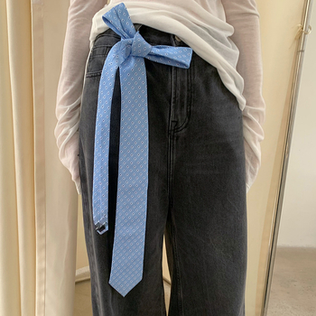 Kravata s točkicama, ručno vezana, unisex dodatak za košulju (polyester, valoviti oblik, tkano)