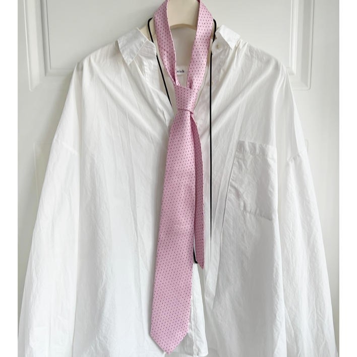 Kravata s točkicama, ručno vezana, unisex dodatak za košulju (polyester, valoviti oblik, tkano)