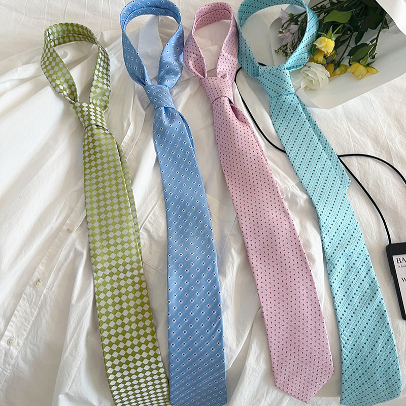 Kravata s točkicama, ručno vezana, unisex dodatak za košulju (polyester, valoviti oblik, tkano)