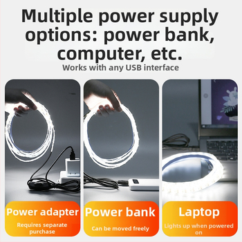 Öntapadós hátoldallal rendelkező monokróm LED-sáv, USB 5V-ellátás, 60 LED (2835), 5W, dimmer nélkül, TV háttérvilágítás