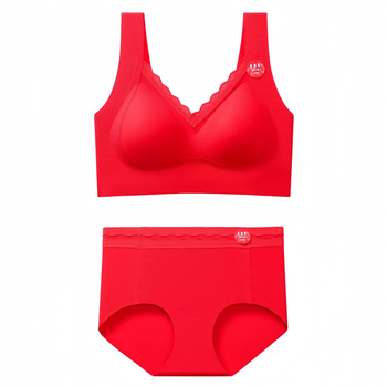 Nylon anyagú, vezeték nélküli, 3/4 kosár, vékony formázott kosár, tank-top stílusú fehérnemű szett