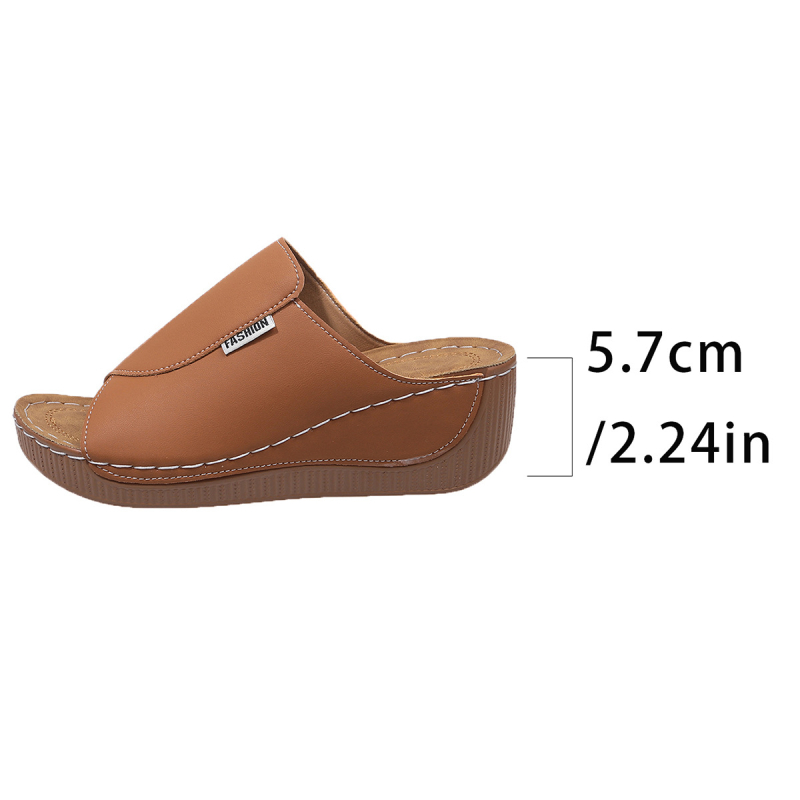 Ženske papuče s jednim remenom, PU gornji dio, otvoreni prst, gumeni potplat, proljeće 2025, šifra 6923