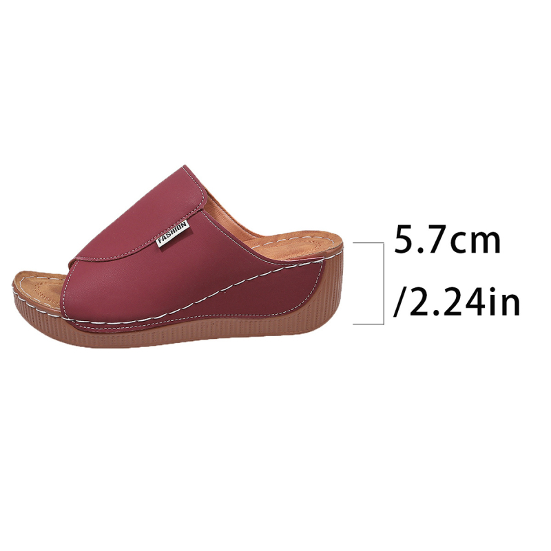 Ženske papuče s jednim remenom, PU gornji dio, otvoreni prst, gumeni potplat, proljeće 2025, šifra 6923