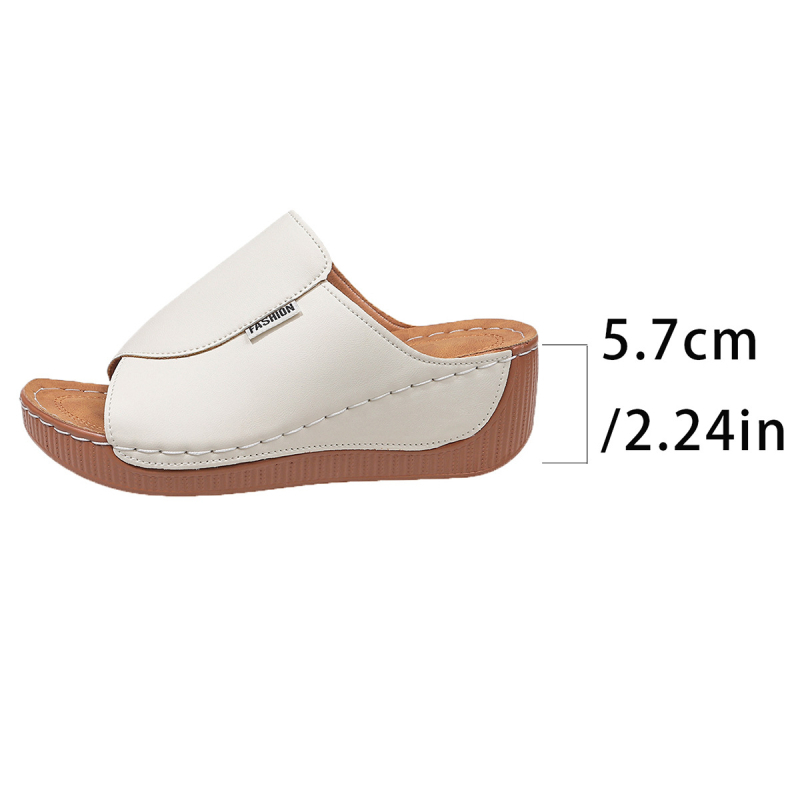 Ženske papuče s jednim remenom, PU gornji dio, otvoreni prst, gumeni potplat, proljeće 2025, šifra 6923