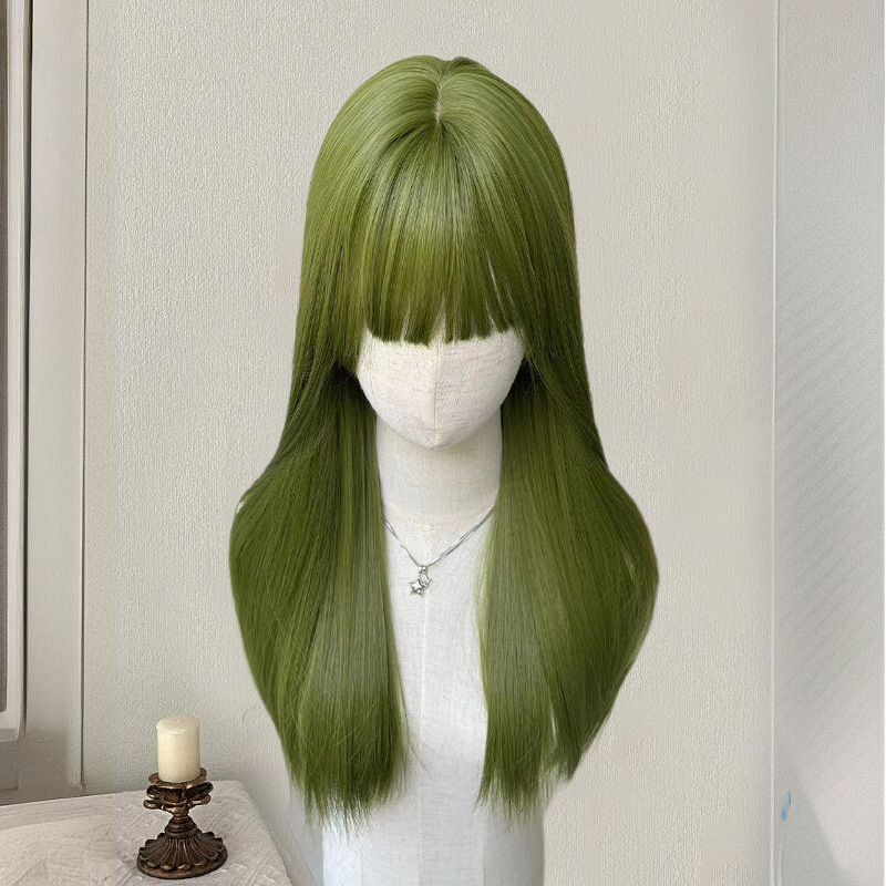 Perika s dugom ravnom kosom, korejski stil, model Y-701, materijal: žica visoke temperature, pramen: ravna ili nagnuta