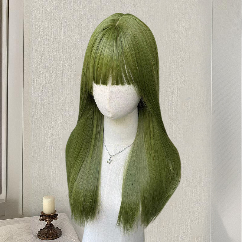 Perika s dugom ravnom kosom, korejski stil, model Y-701, materijal: žica visoke temperature, pramen: ravna ili nagnuta