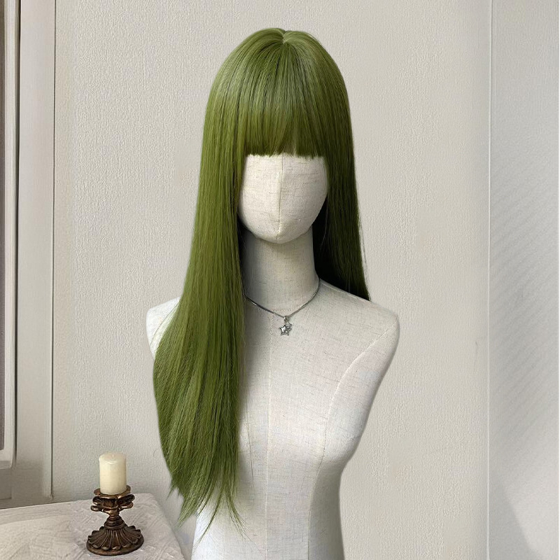 Perika s dugom ravnom kosom, korejski stil, model Y-701, materijal: žica visoke temperature, pramen: ravna ili nagnuta