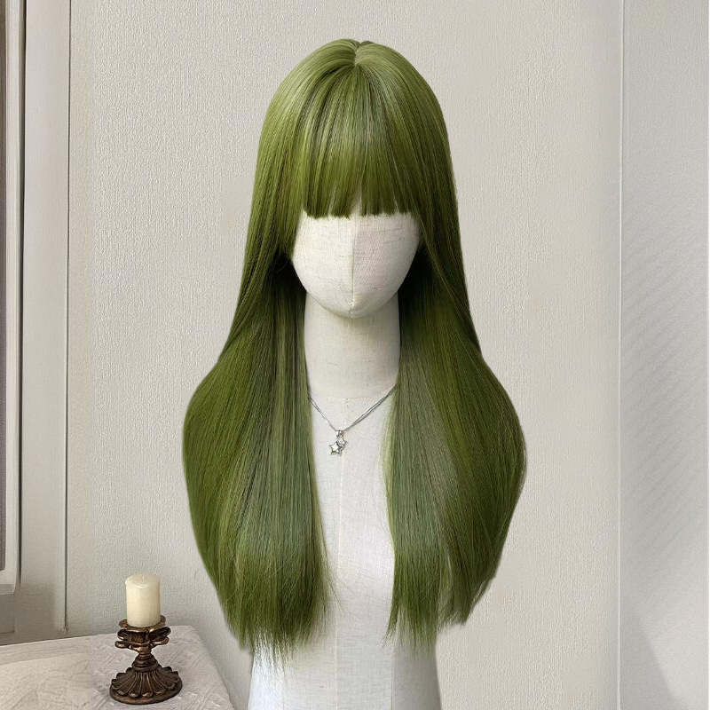 Perika s dugom ravnom kosom, korejski stil, model Y-701, materijal: žica visoke temperature, pramen: ravna ili nagnuta