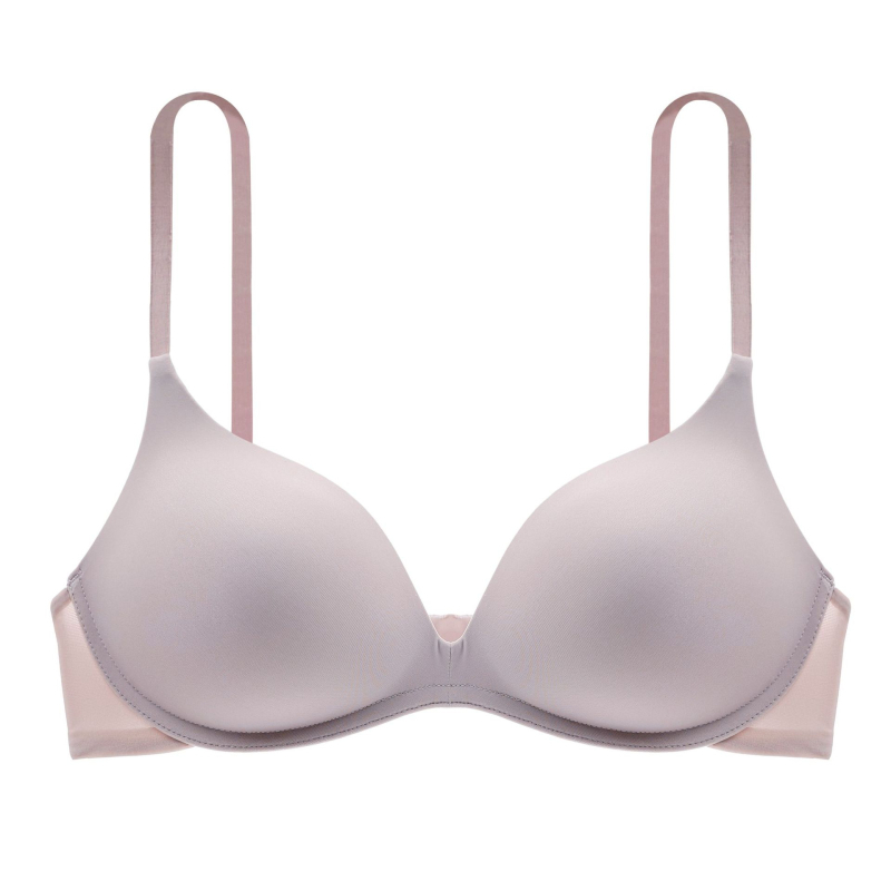 Editha σουτιέν χωρίς ραφές για γυναίκες, νάιλον ύφασμα, cups 3/4 με λεπτό σφουγγάρι, σταθερά διπλά λουριά, πίσω διπλό κούμπωμα