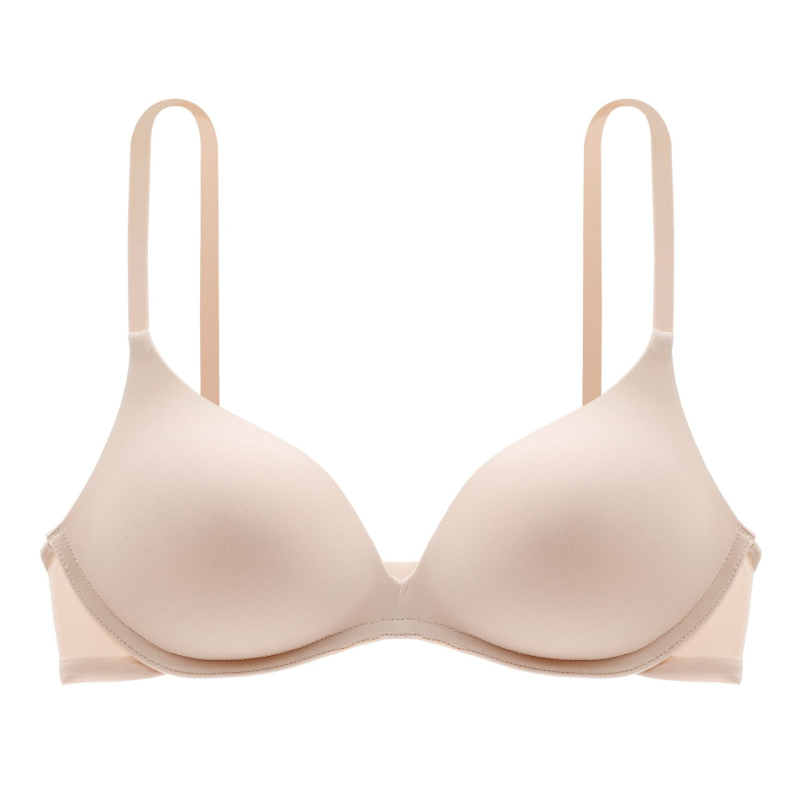 Editha σουτιέν χωρίς ραφές για γυναίκες, νάιλον ύφασμα, cups 3/4 με λεπτό σφουγγάρι, σταθερά διπλά λουριά, πίσω διπλό κούμπωμα