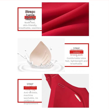 Športový set podprsenky — Košíček 3/4, Tenký tvarovaný košíček, Pevné dvojité ramienka, Zadný trojradový spona, Spandex