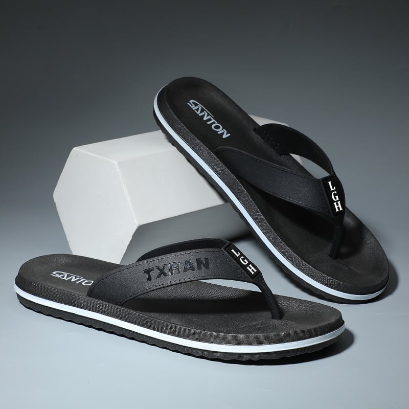 Jiasini мъжки джапанки в корейски стил с открит пръст, PVC горна част и подметка, SGS сертифицирано качество, инжекционно формована подметка, Пролет 2025